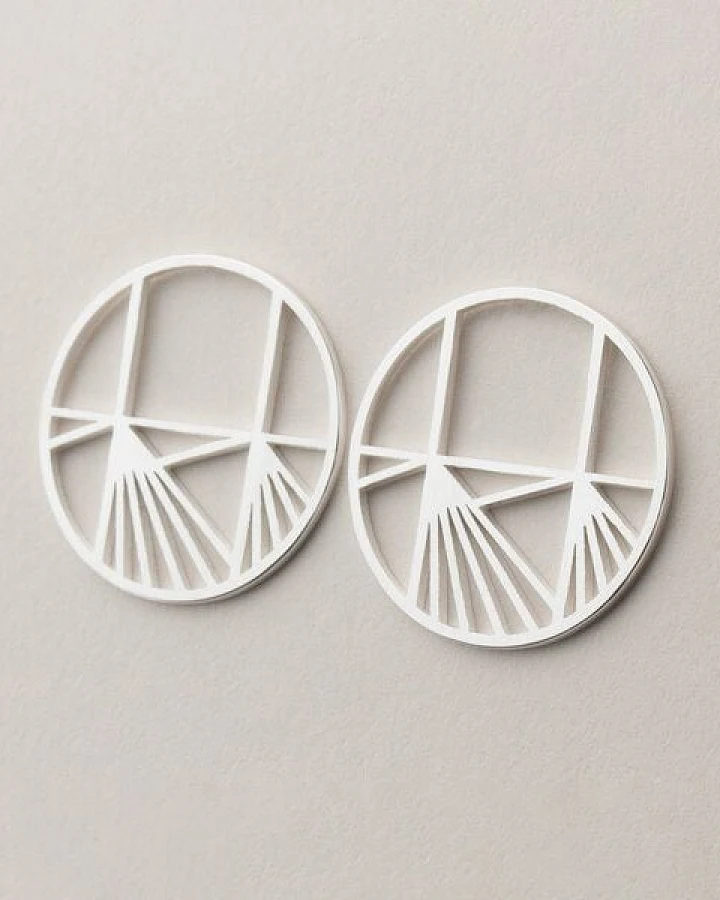 ChristinaPauls Slow jewellery Ohrstecker Aino, groß in Silber und Gold