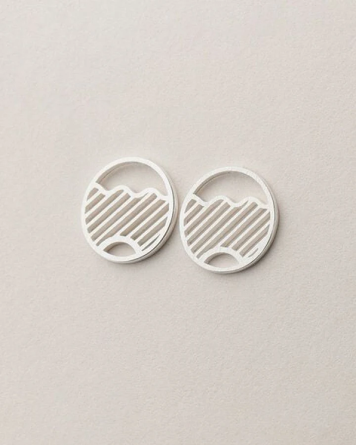 ChristinaPauls Slow jewellery Ohrstecker Kamo, klein in Silber und Gold