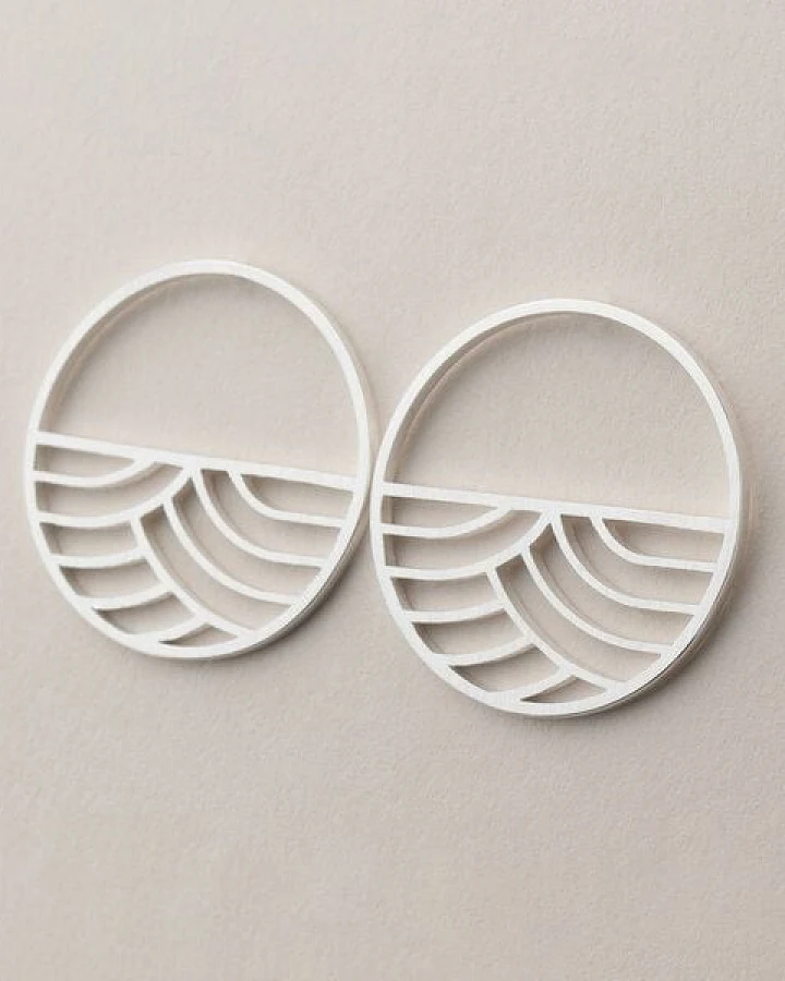 ChristinaPauls Slow jewellery Ohrstecker Kinki, groß in Silber und Gold