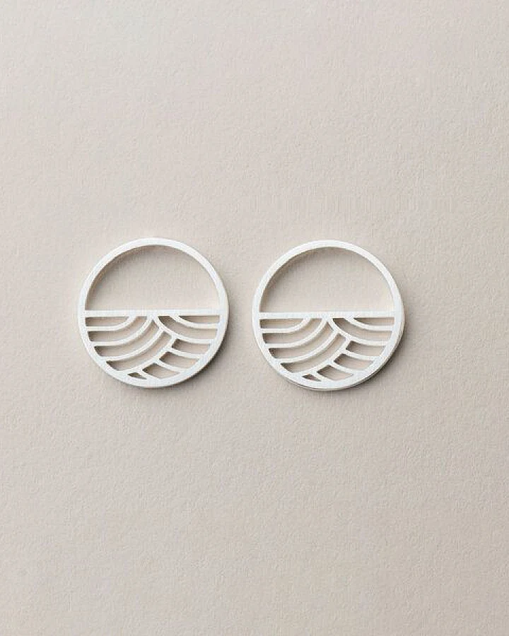 ChristinaPauls Slow jewellery Ohrstecker Kinki, klein in Silber und Gold