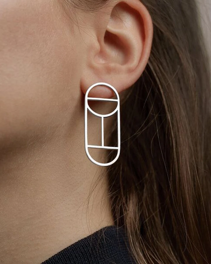 ChristinaPauls Slow jewellery Ohrstecker Tawa, groß in Gold und Silber