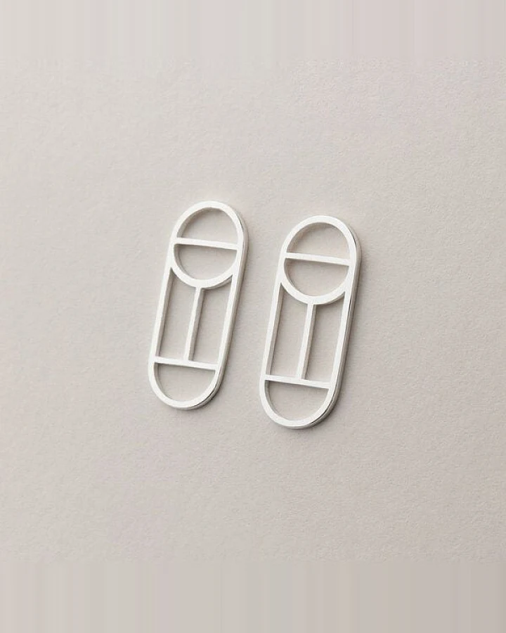 ChristinaPauls Slow jewellery Ohrstecker Tawa, klein in Gold und Silber