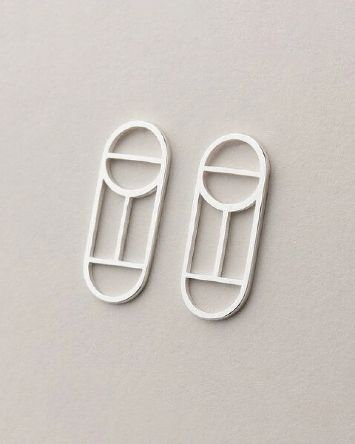 ChristinaPauls Slow jewellery Ohrstecker Tawa, klein in Gold und Silber