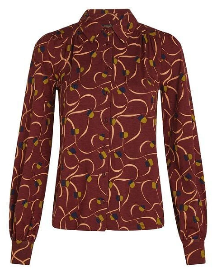 King Louie Bluse Carina mit Strechkomfort