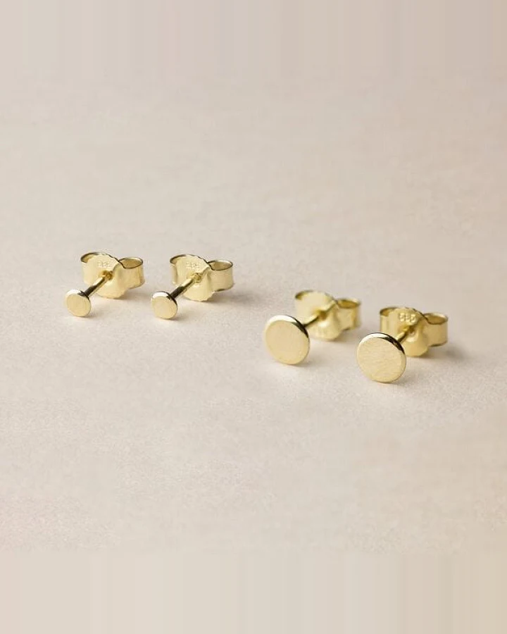 ChristinaPauls Slow jewellery Punkt Ohrstecker in goldplatiertem oder rosegoldplatiertem Silber