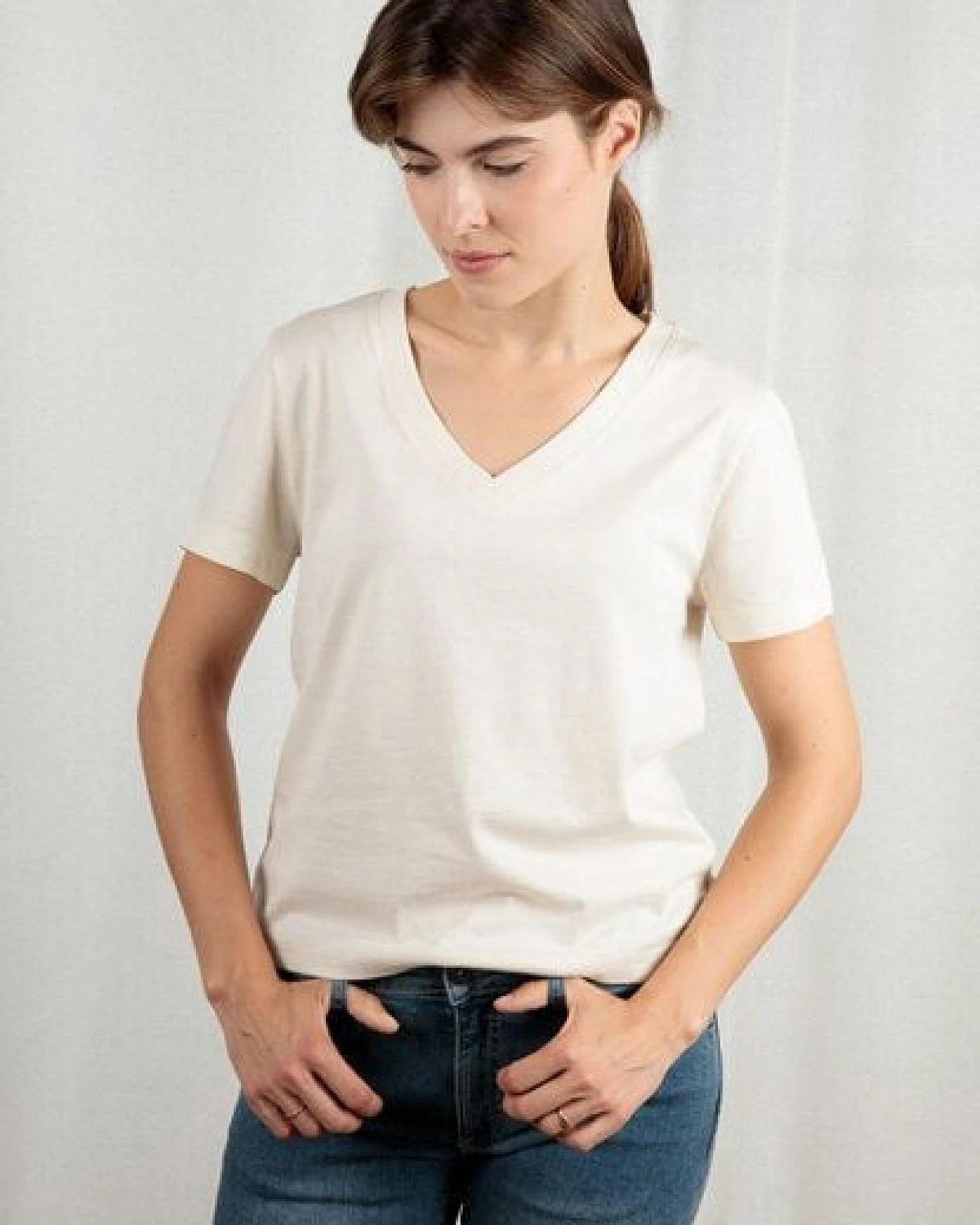 TORLAND Damen T-Shirt mit V- Ausschnitt ISLA – Ansicht 4