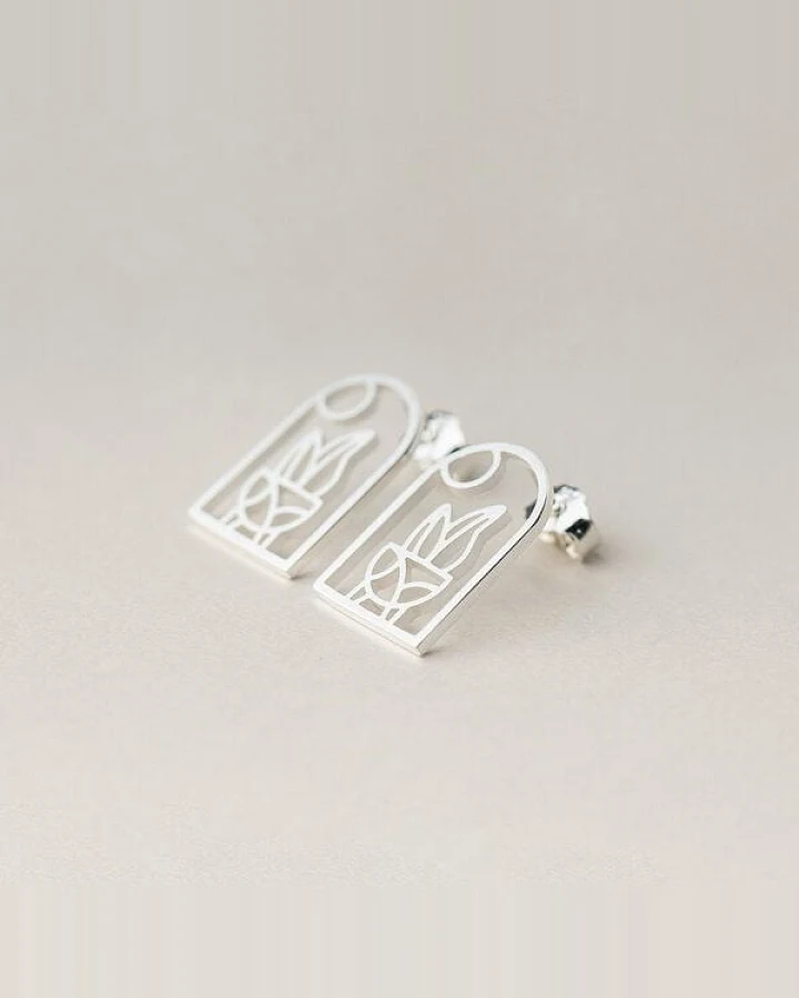 ChristinaPauls Slow jewellery Mini Ohrstecker Planta in Silber oder Gold
