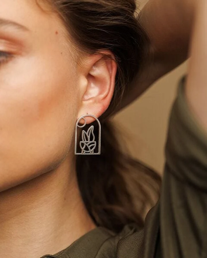 ChristinaPauls Slow jewellery Ohrstecker Planta in Silber oder Gold