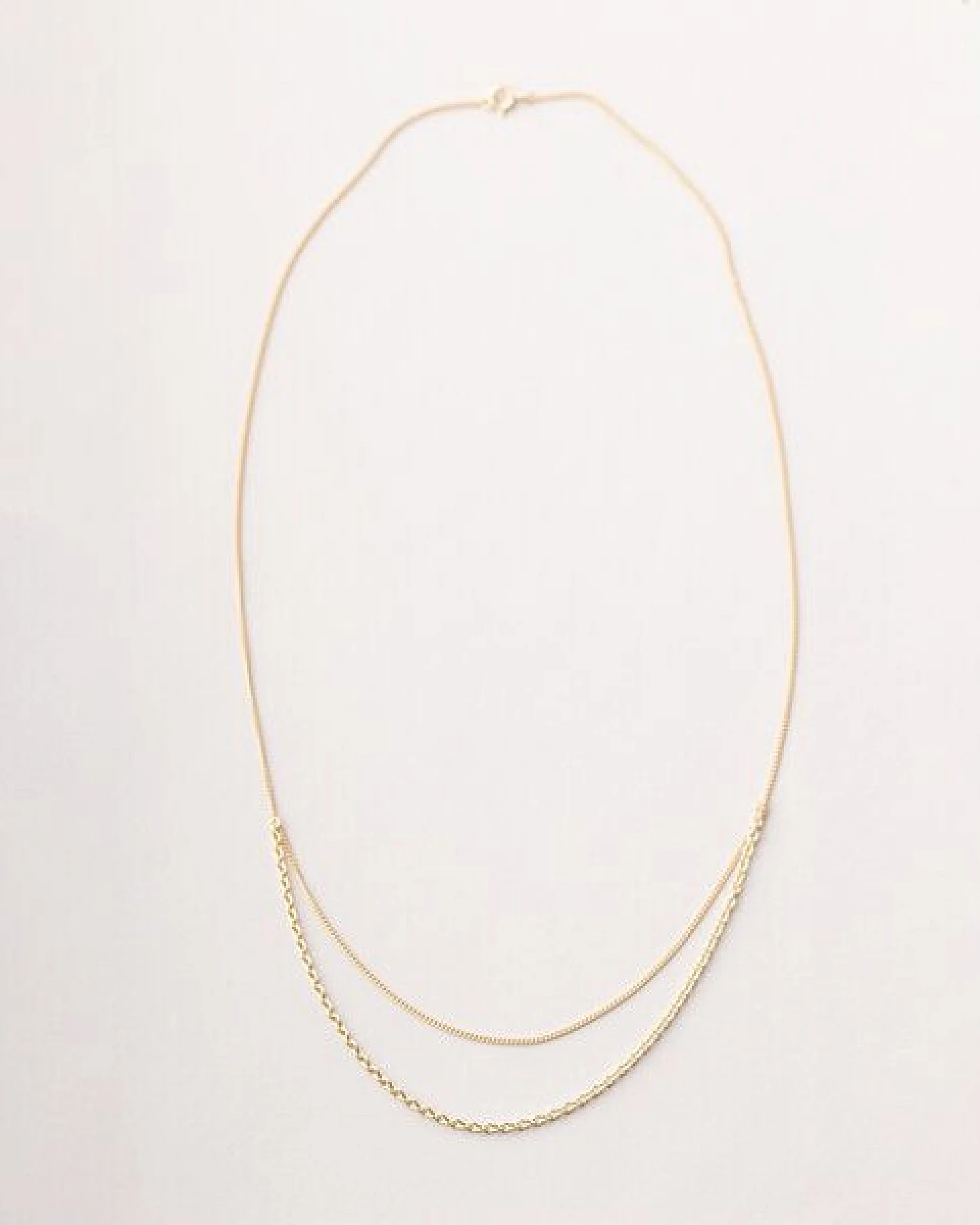 ChristinaPauls Slow jewellery Zarte doppelreihige Kette Mea in Gold und Silber – Ansicht 3
