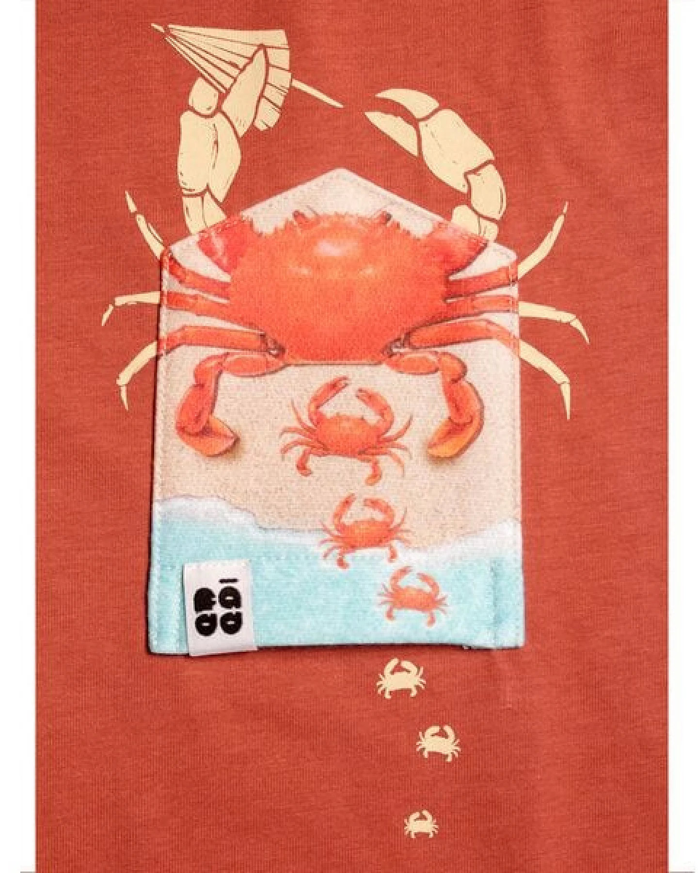 Herren T-Shirt Rundhals aus Bio-Baumwolle "Crepes BT" Rot von Fädd – Ansicht 2