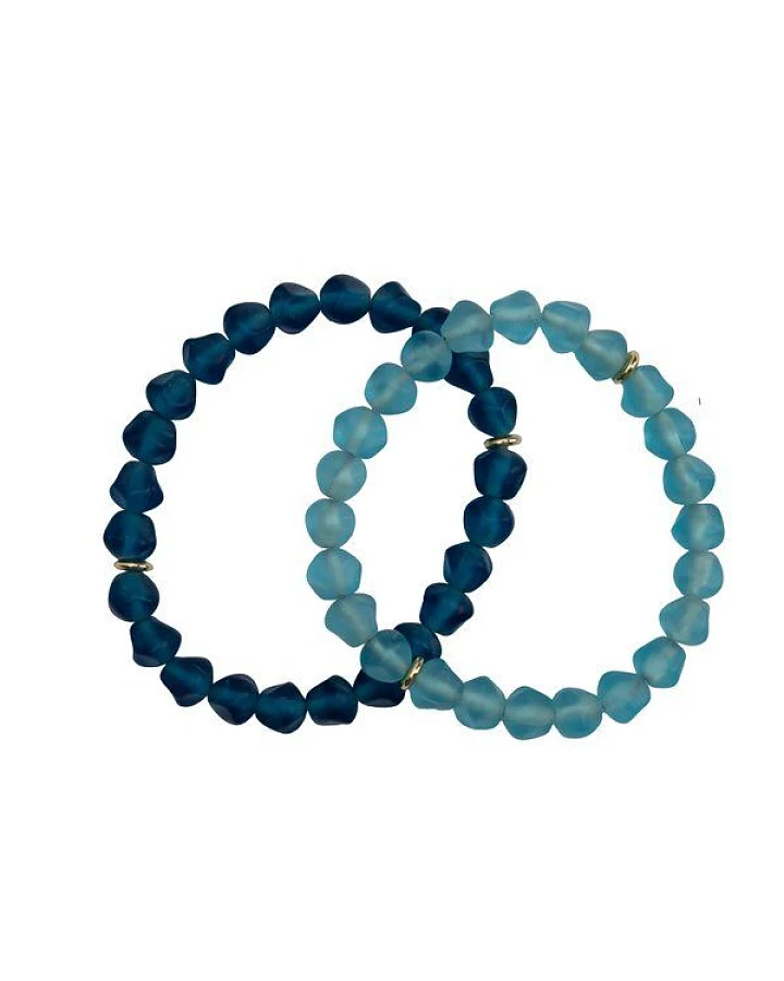 El Puente Armbänder "Farbschimmer", 2er-Set