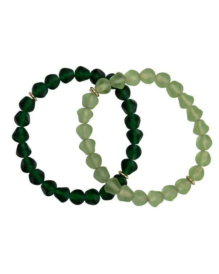 El Puente Armbänder "Farbschimmer", 2er-Set