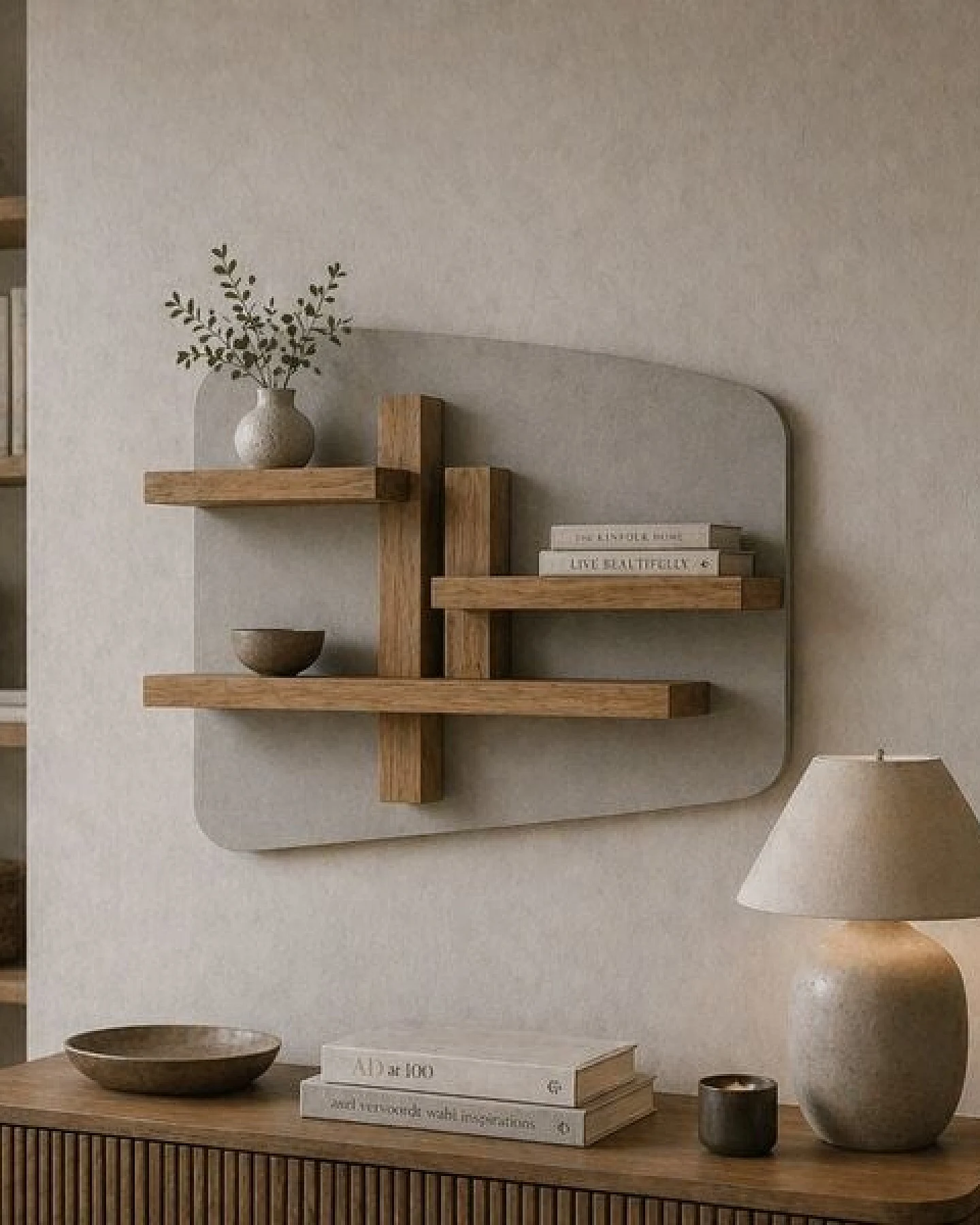 Living Oak Wandregal Eiche No.09 – Struktur trifft Ruhe – Ansicht 2