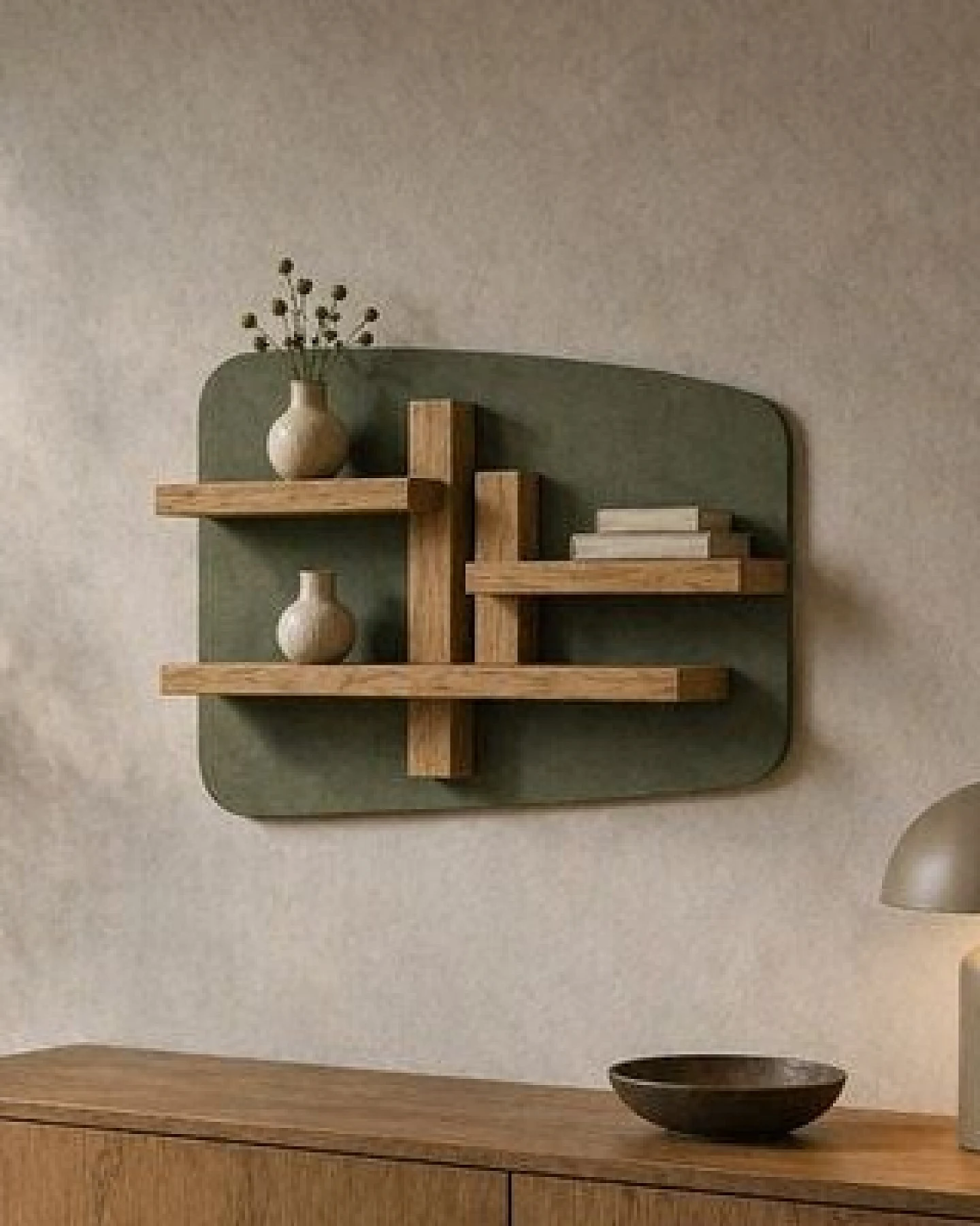Living Oak Wandregal Eiche No.09 – Struktur trifft Ruhe – Ansicht 3