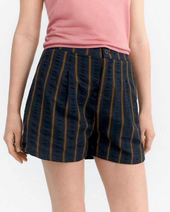 thinking mu Portbou Seersucker Narciso Shorts