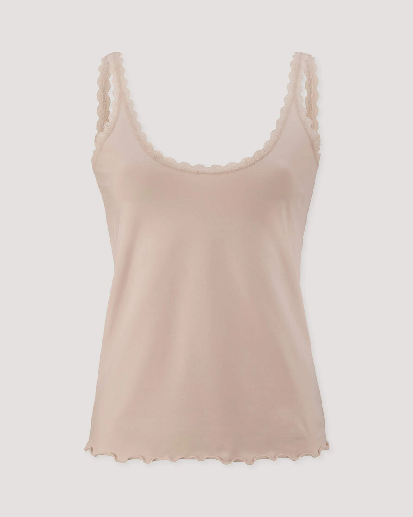 hessnatur Damen Tanktop COTTON FEEL LACE aus Bio-Baumwolle - rosa - Größe 42 – Ansicht 4