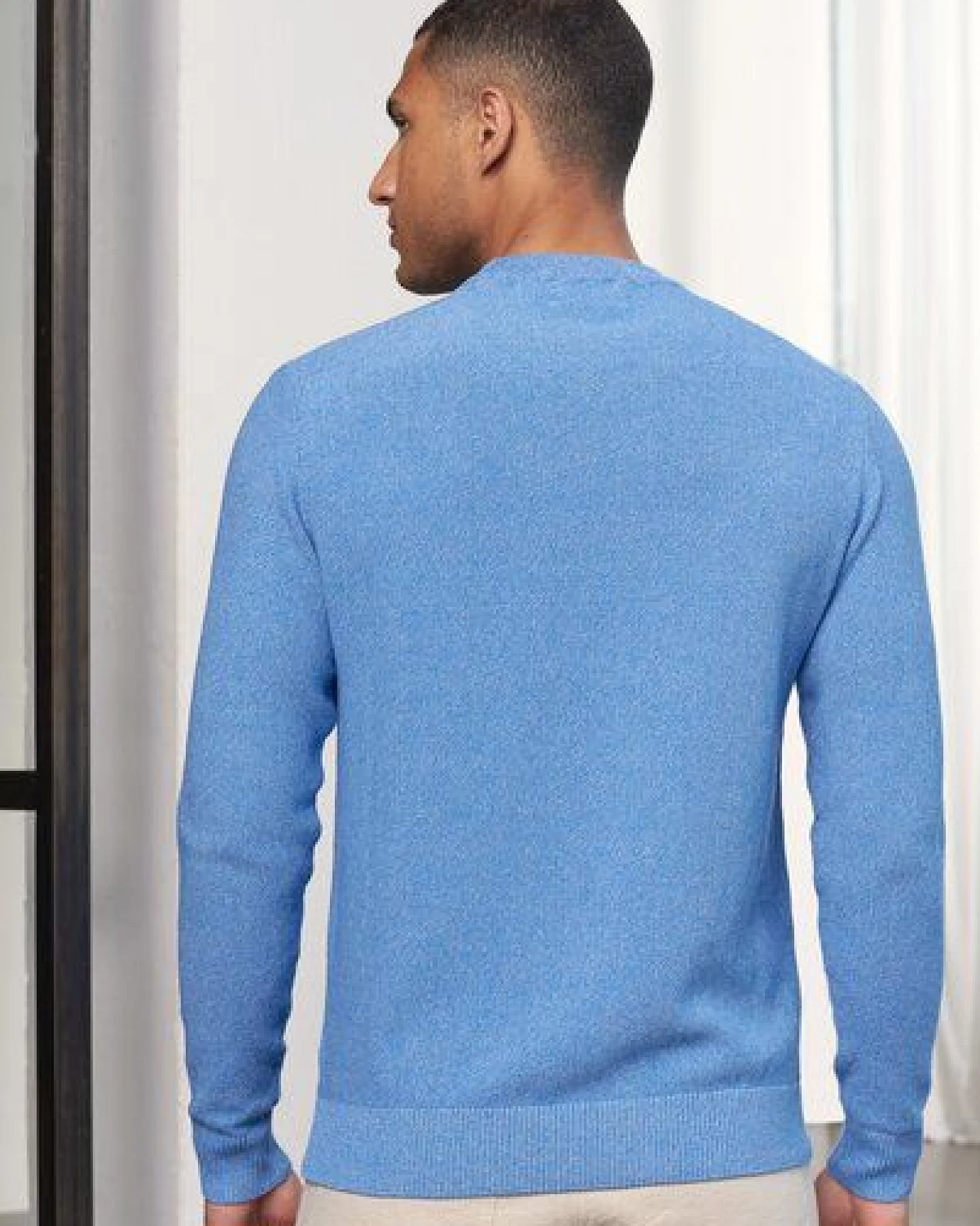About Companions Klassischer Crewneck-Strickpullover MORTEN aus Bio-Baumwollgarn – Ansicht 3