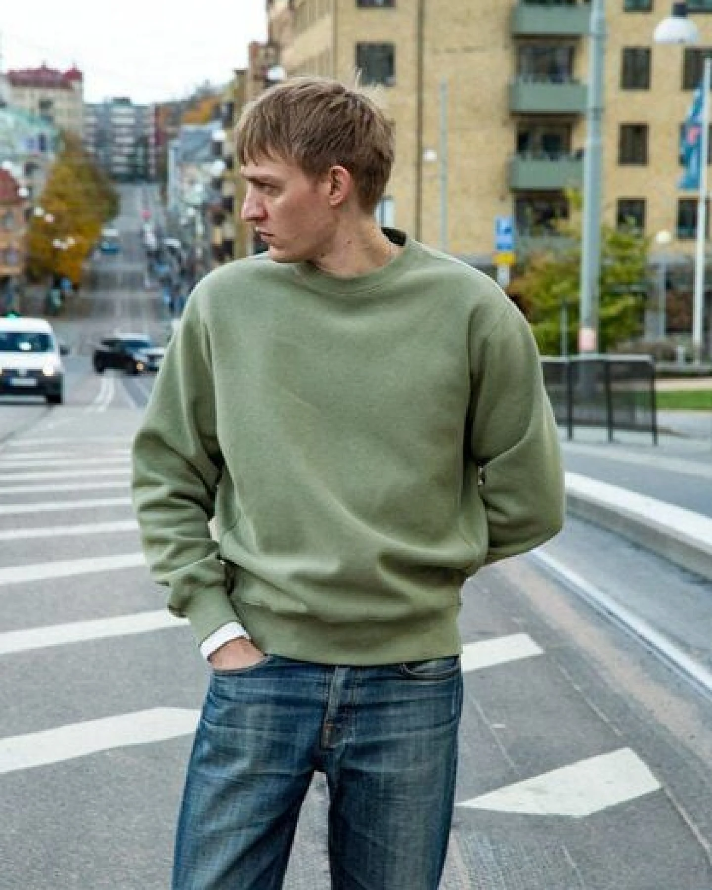 Nudie Jeans Sweatshirt Hasse Crew Neck – Ansicht 4