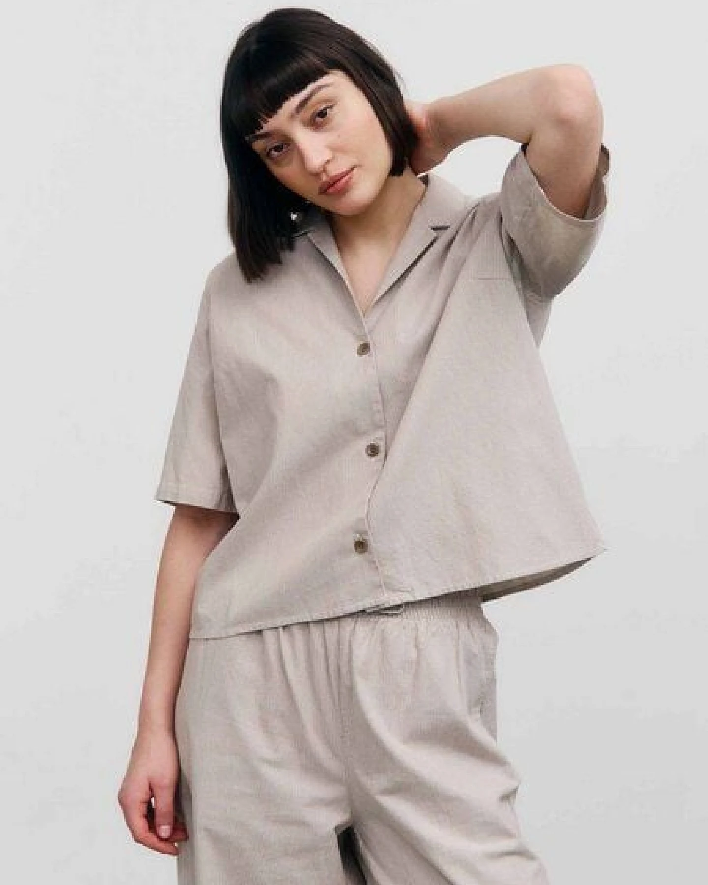 Rotholz Cropped Bowling Shirt – Ansicht 2