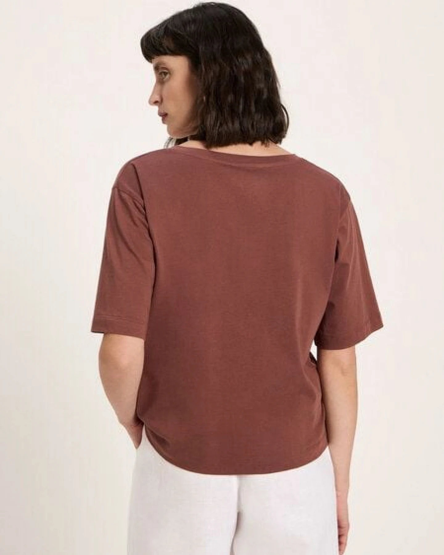 LANIUS Shirt mit V-Ausschnitt (GOTS) – Ansicht 4