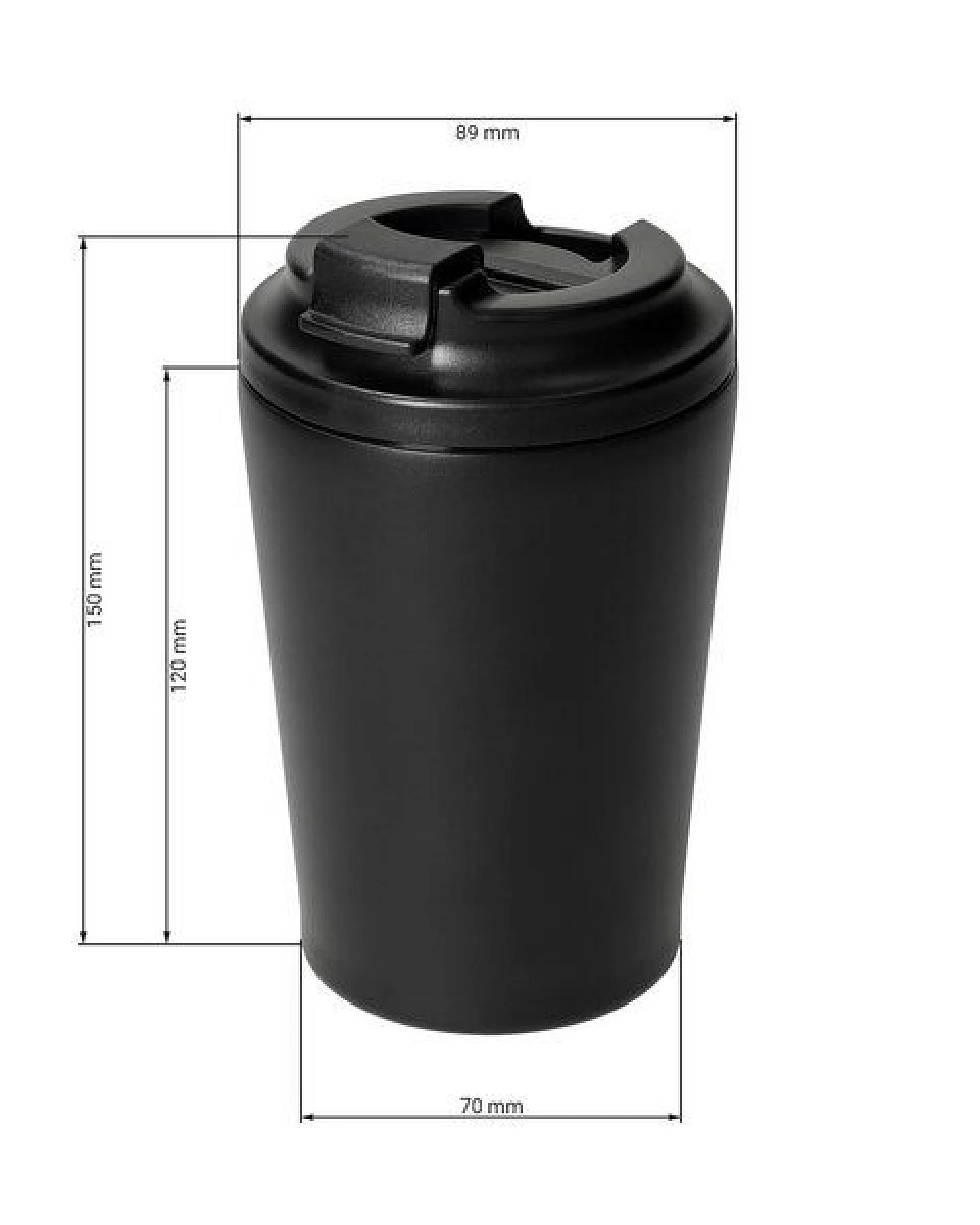 elasto Keramikbeschichteter Kaffeebecher 360 ml - Coffee to go Becher aus Edelstahl – Ansicht 3