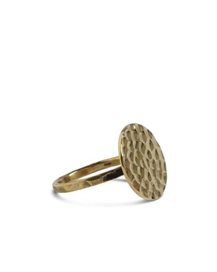 ting goods Ring gehämmert, Messing oder Sterling Silber