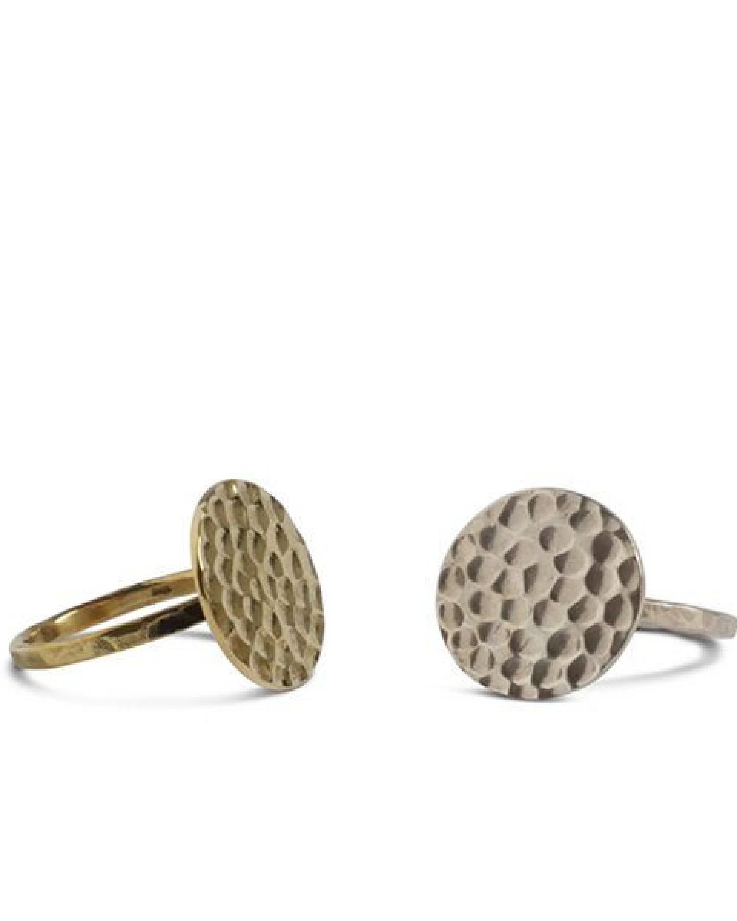 ting goods Ring gehämmert, Messing oder Sterling Silber – Ansicht 2