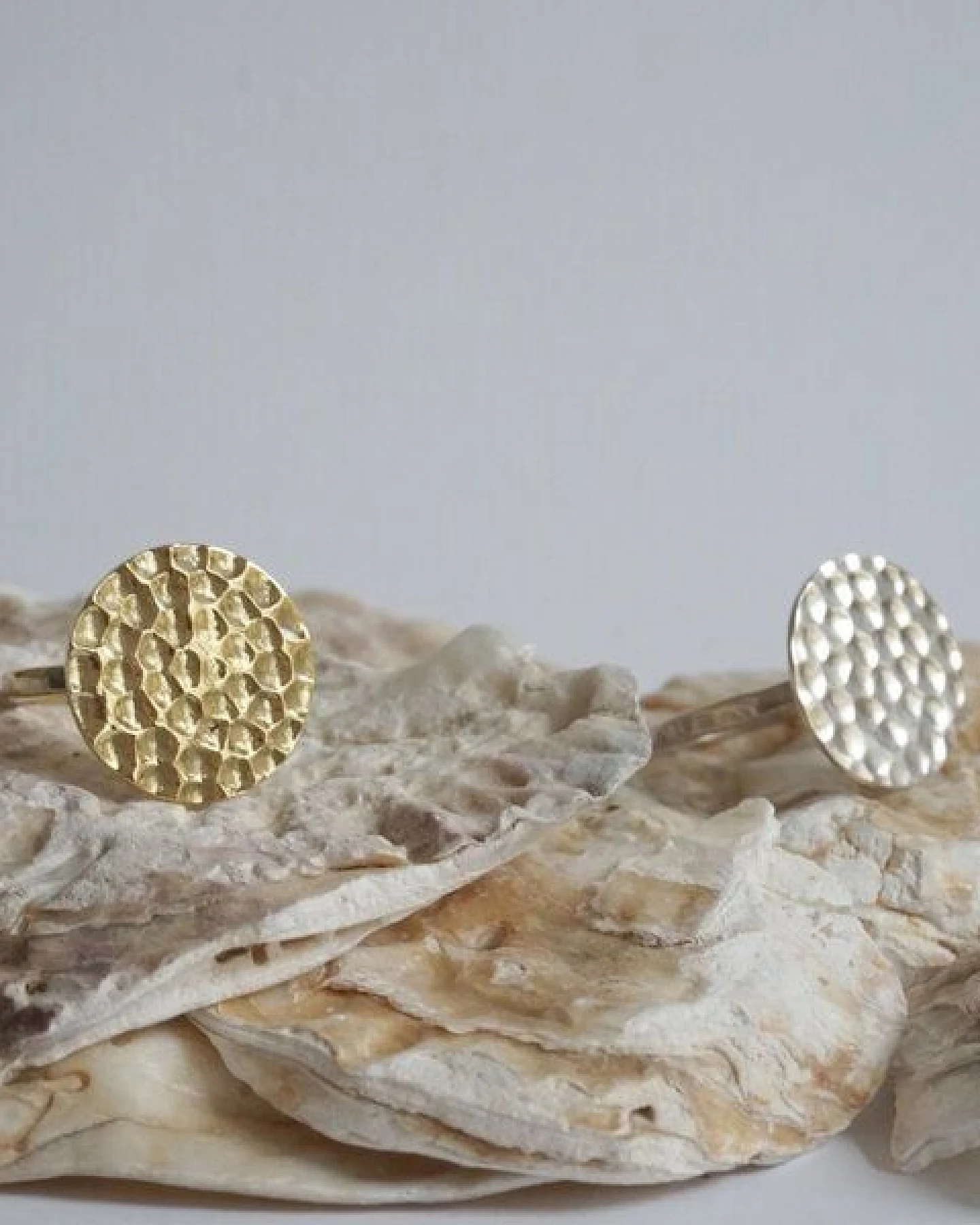 ting goods Ring gehämmert, Messing oder Sterling Silber – Ansicht 4