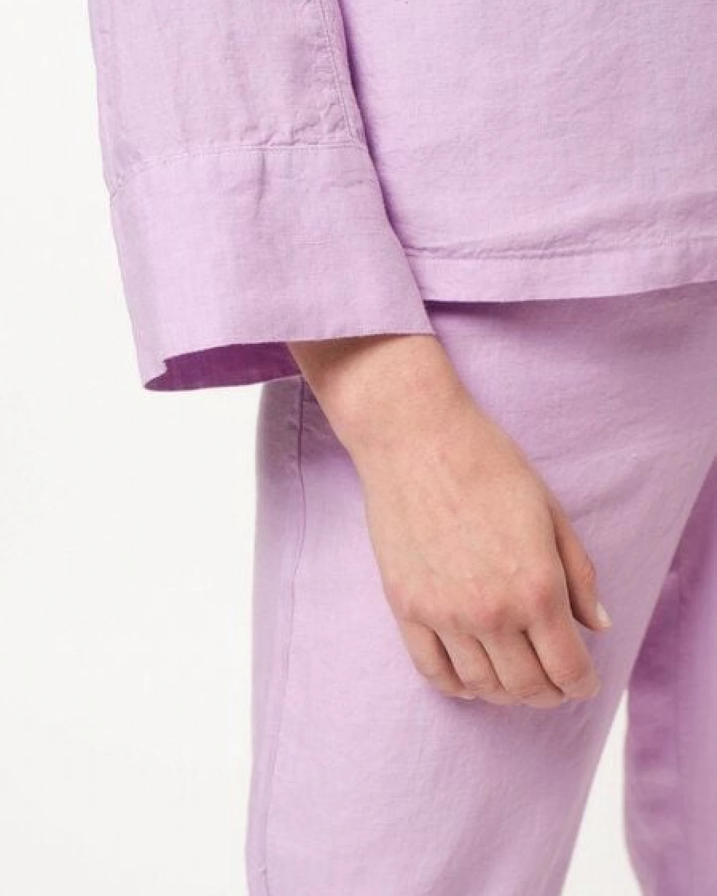 LANIUS 3/4 Arm Bluse aus Bio-Leinen – Ansicht 4