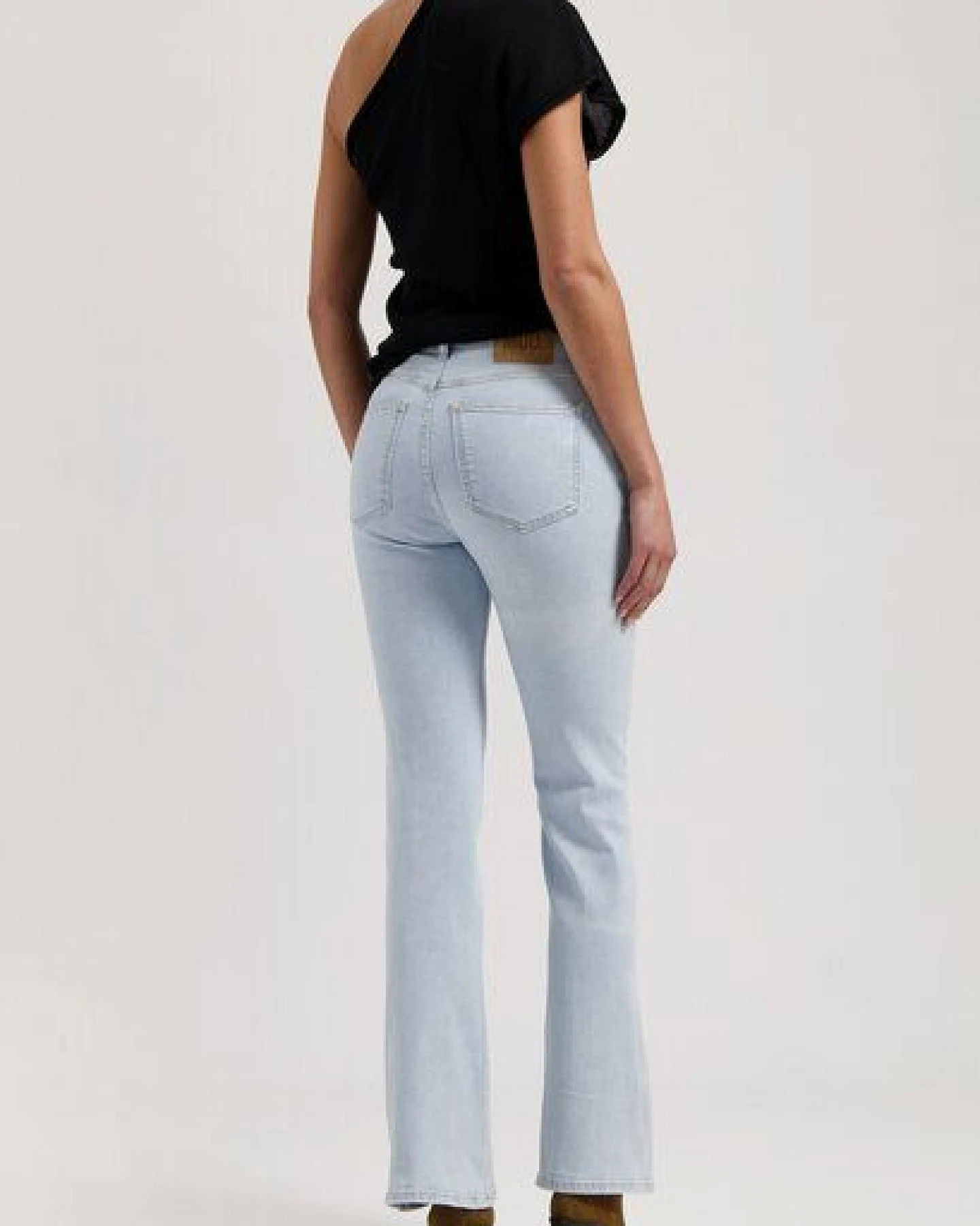 MUD Jeans Damen Jeans Flared "Isy - Light Stone" – Ansicht 3