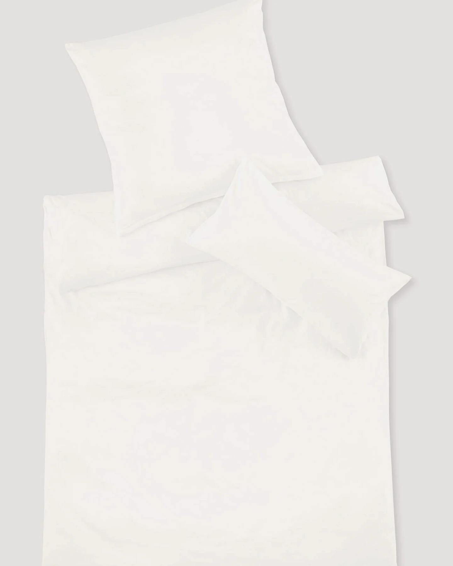 hessnatur Satin Bettwäsche-Set aus Bio-Baumwolle - weiß - Größe 135x200 / 40x80 cm – Ansicht 3