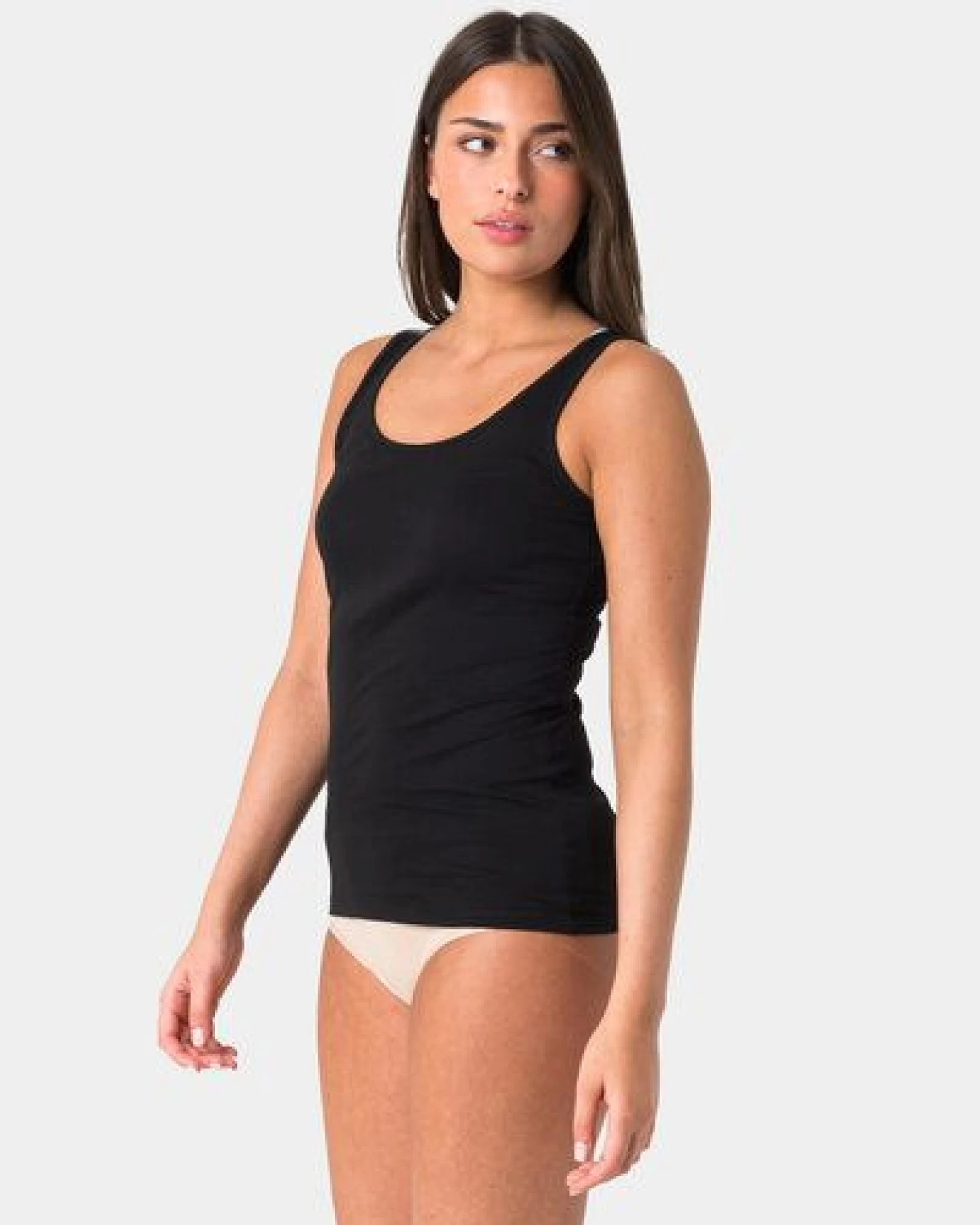 Elsie Unterhemden Damen 3er Set Tank Top - Tanktop mit Stretch – Ansicht 3