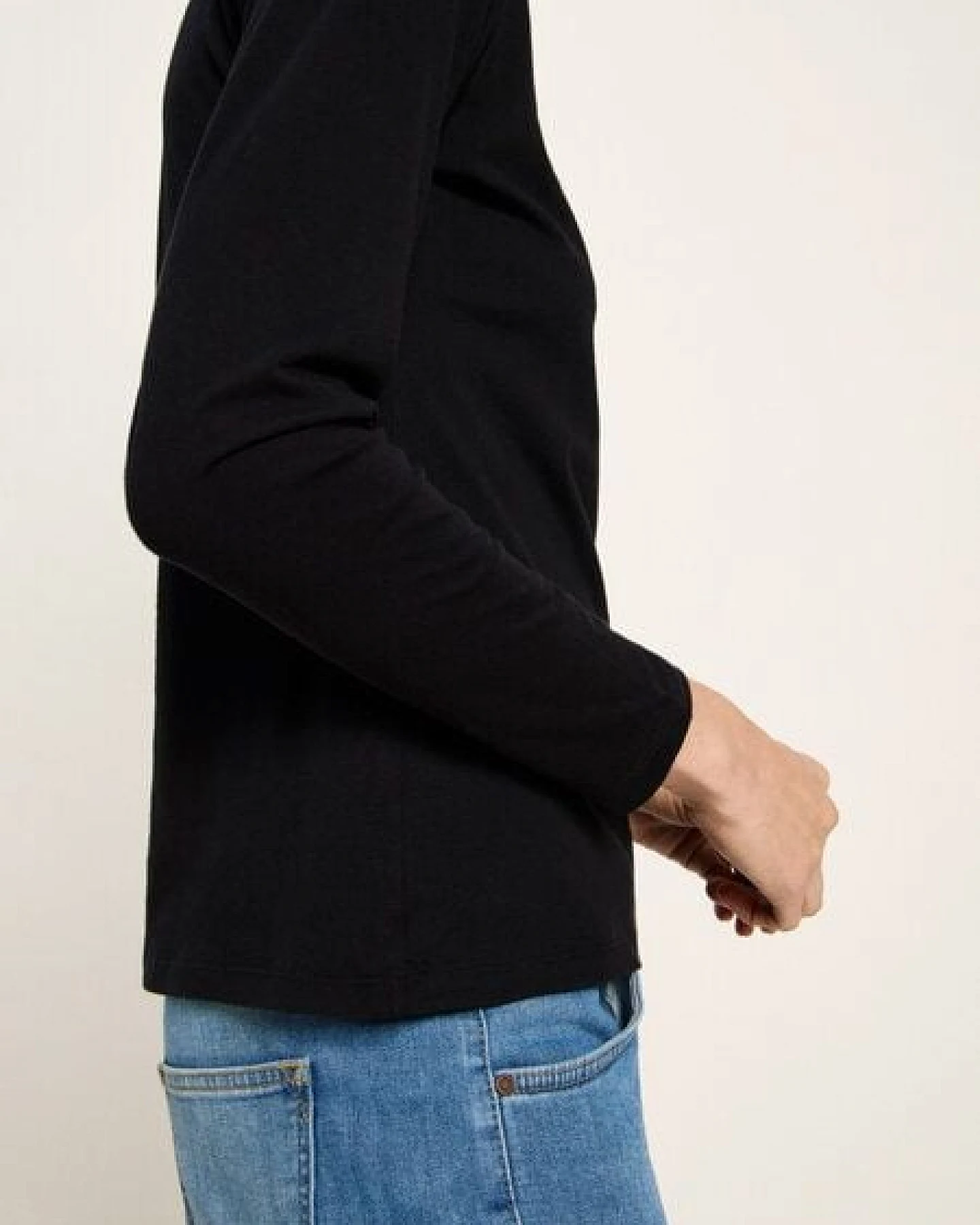 LANIUS Langarmshirt (GOTS) aus Bio-Baumwolle – Ansicht 4