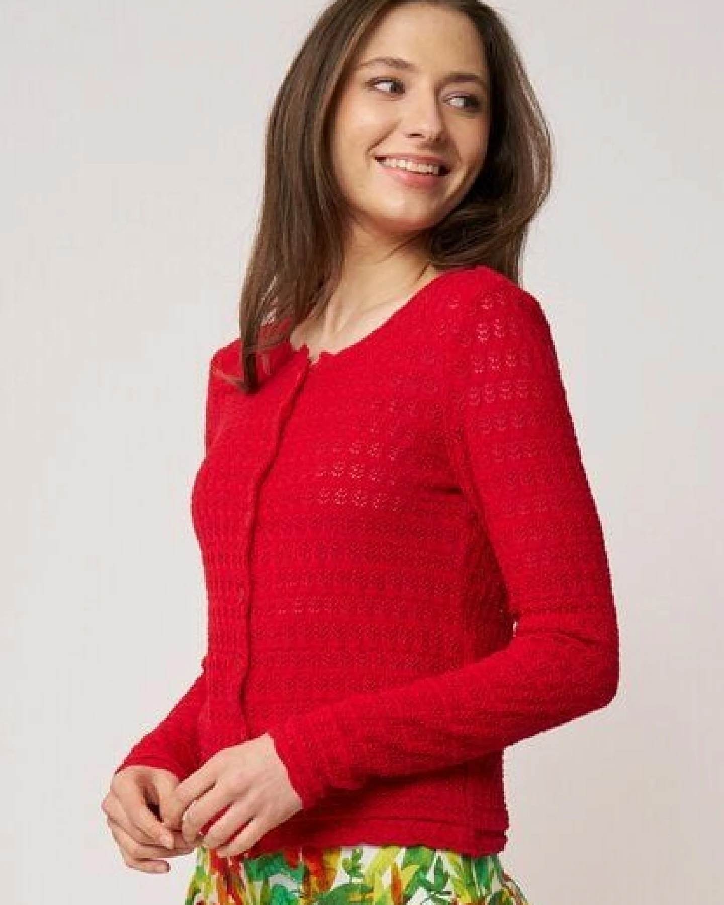 LANA Organic Strickjacke für Damen, Modell Marcelina – Ansicht 4