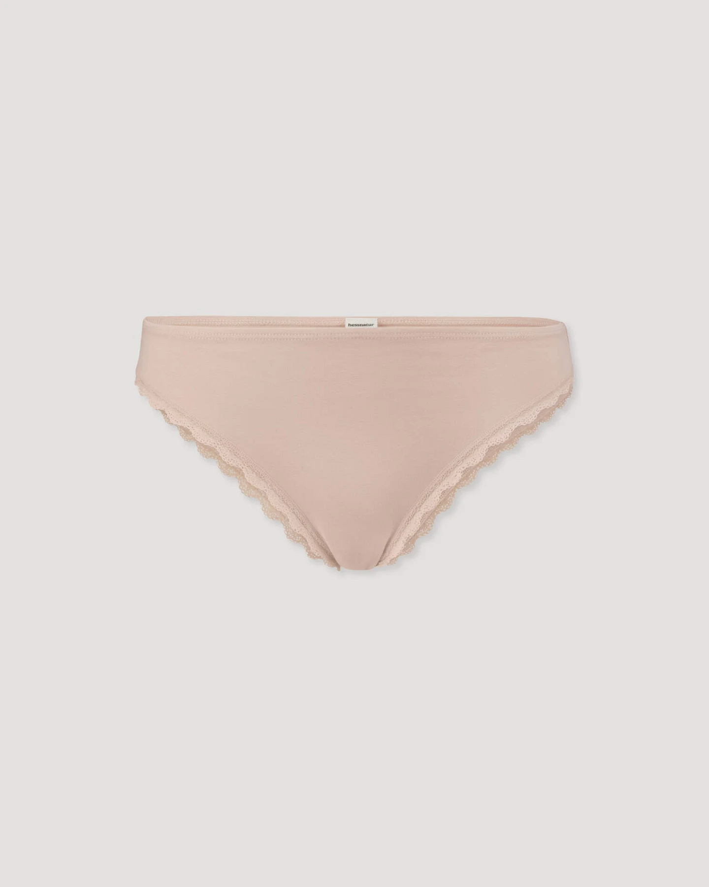 hessnatur Damen Slip Regular Cut COTTON FEEL LACE aus Bio-Baumwolle - rosa - Größe 44 – Ansicht 4