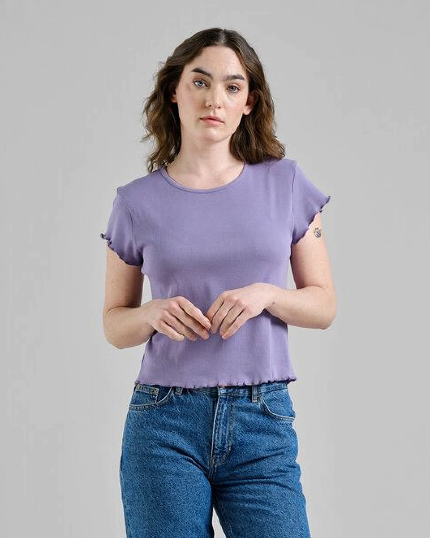 DEDICATED Damen T-Shirt - Rib Top Ven – Ansicht 2