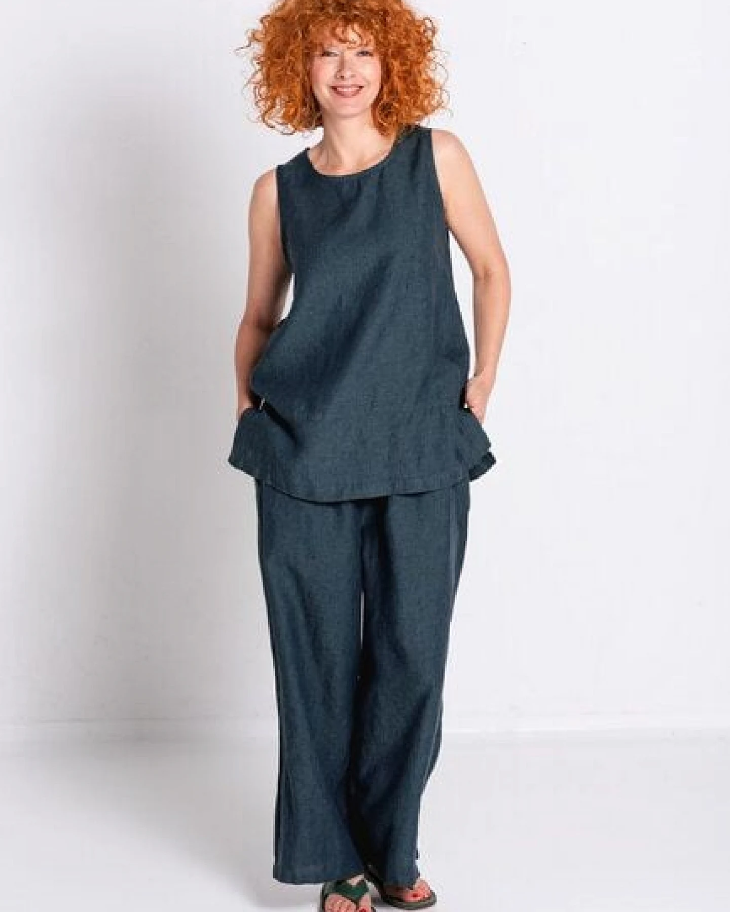 Heidekönigin Leinen Longtop Delavé – Ansicht 3