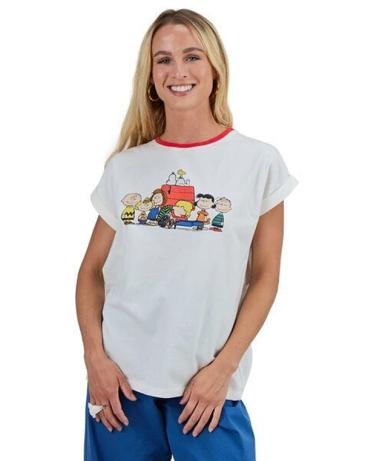 Brava Fabrics T-Shirt Peanuts Retro Friends Scoop