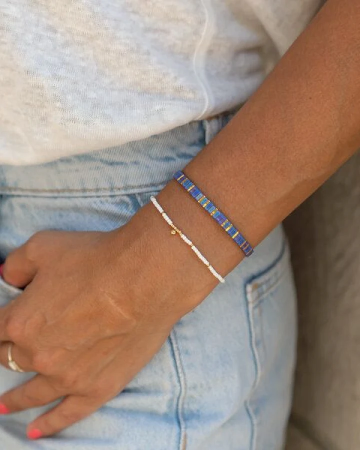 juni Armbänder Set "Royal Marina" - individuell verstellbar - handgemacht in Deutschland
