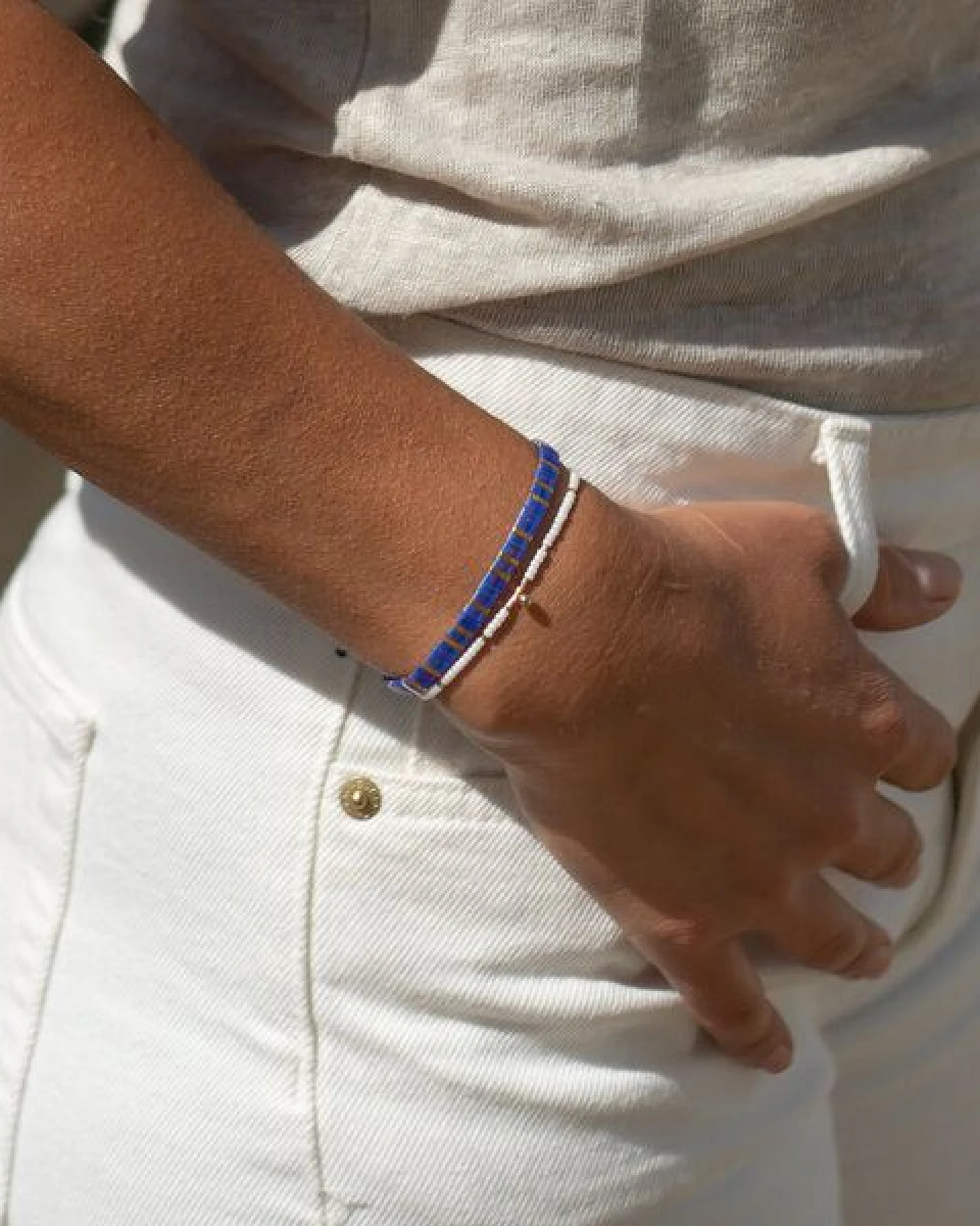 juni Armbänder Set "Royal Marina" - individuell verstellbar - handgemacht in Deutschland – Ansicht 3