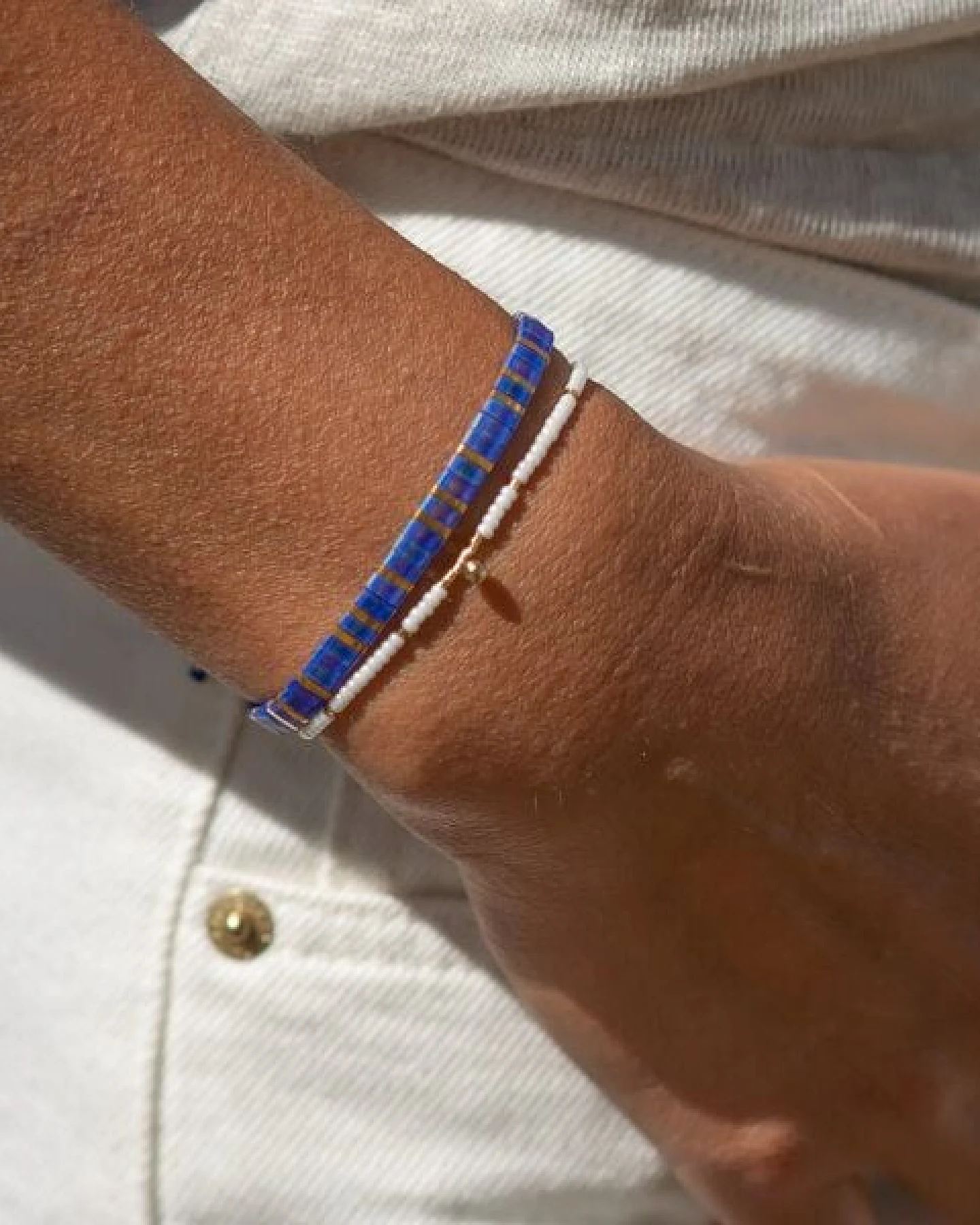 juni Armbänder Set "Royal Marina" - individuell verstellbar - handgemacht in Deutschland – Ansicht 4