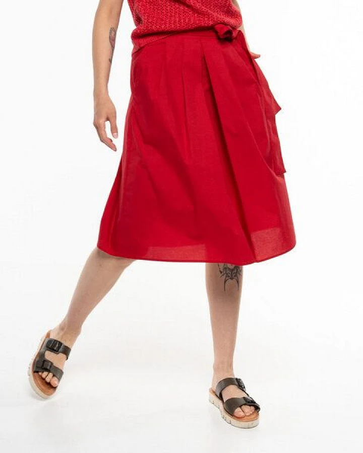 Alma & Lovis Elegant-sportiver Midi-Rock aus Organic Cotton