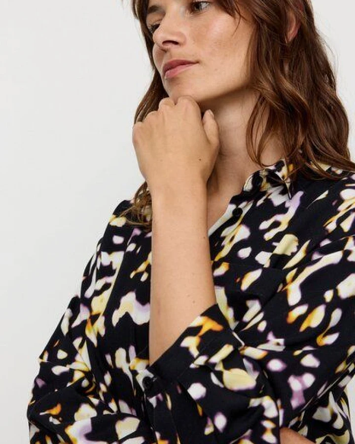 Damen Bluse aus LENZING ECOVERO Viskose - CYPRESS BLURRY - recolution