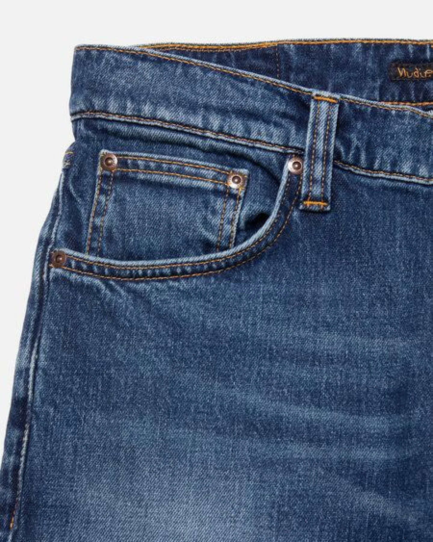 Nudie Jeans Solid Ollie - Wild Blue – Ansicht 2