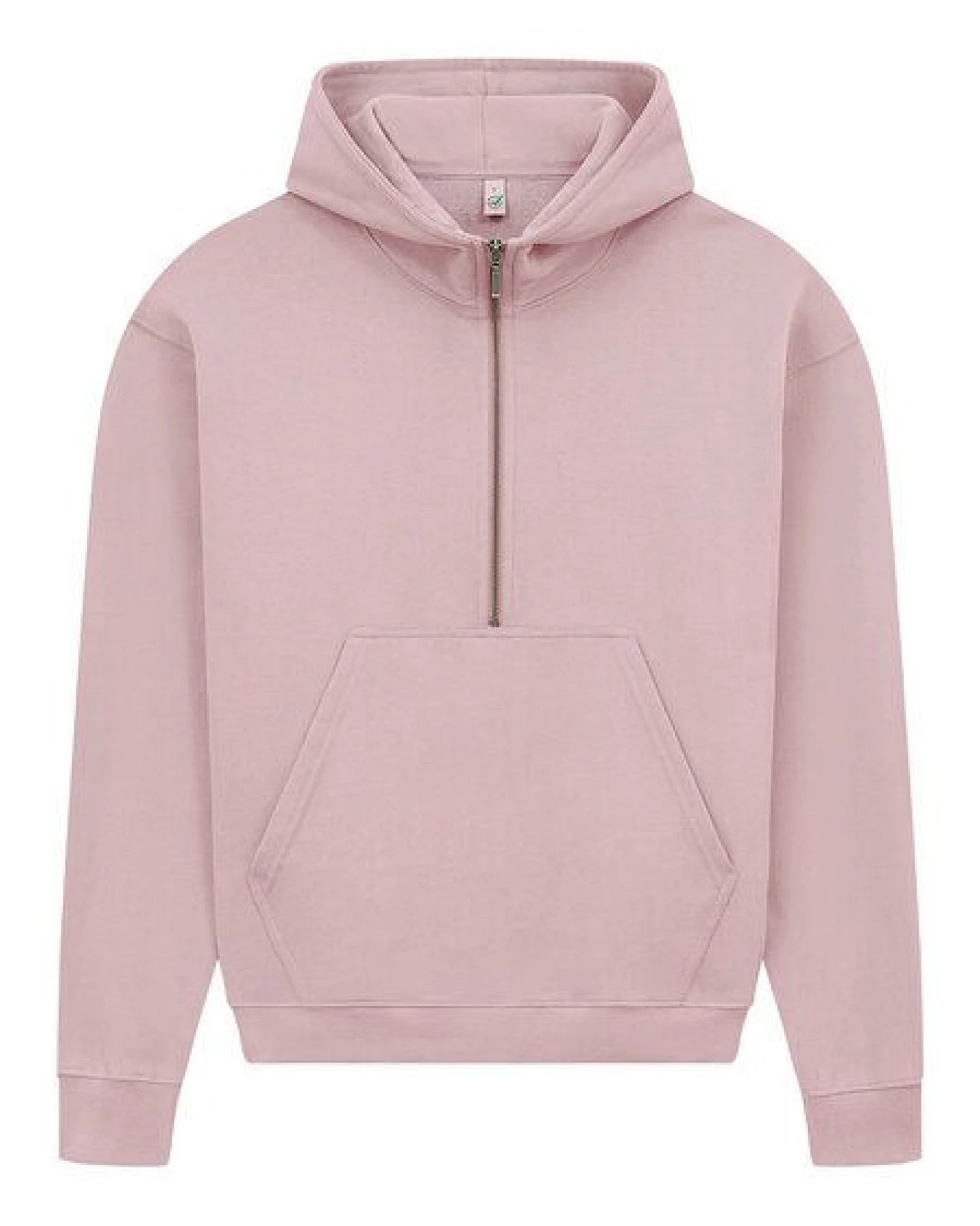 EarthPositive Damen Hoodie - Half Zip Suede - aus Bio-Baumwolle – Ansicht 3