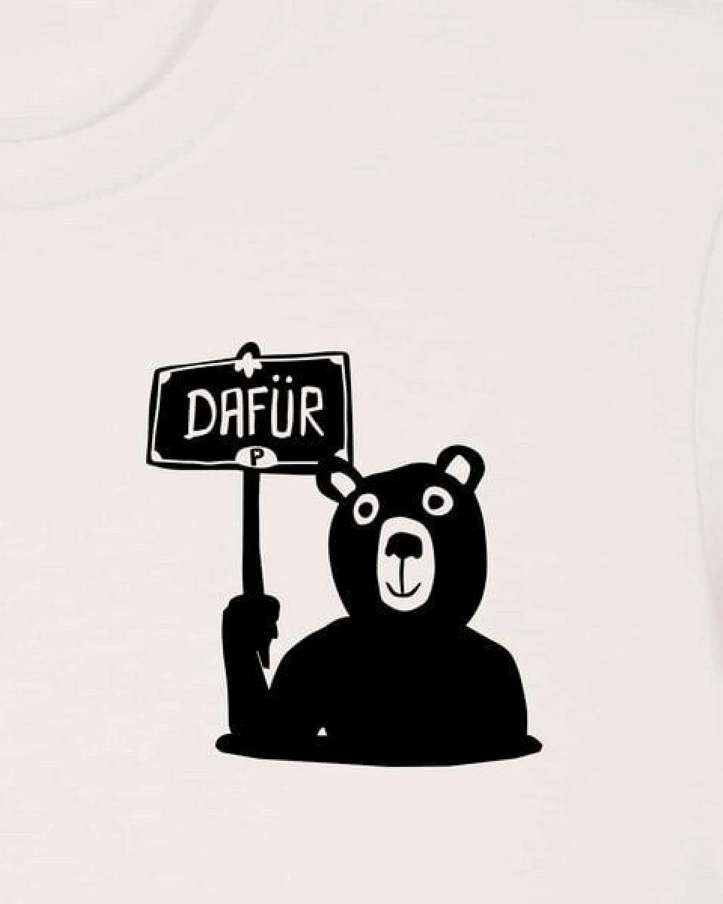 päfjes Der Bär ist DAFÜR! Du auch? - Fair Wear Männer Unisex Bio T-Shirt Siebdruck – Ansicht 2