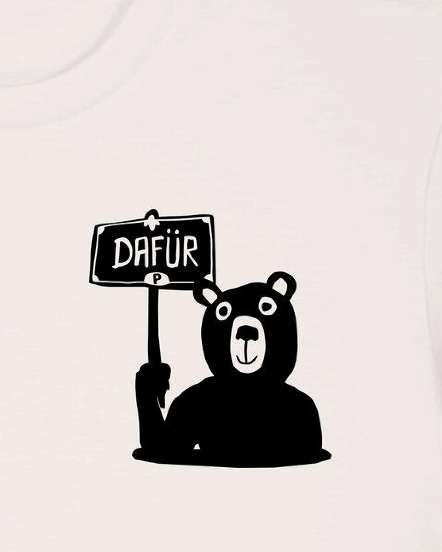 päfjes Der Bär ist DAFÜR! Du auch? - Fair Wear Männer Unisex Bio T-Shirt Siebdruck – Ansicht 2