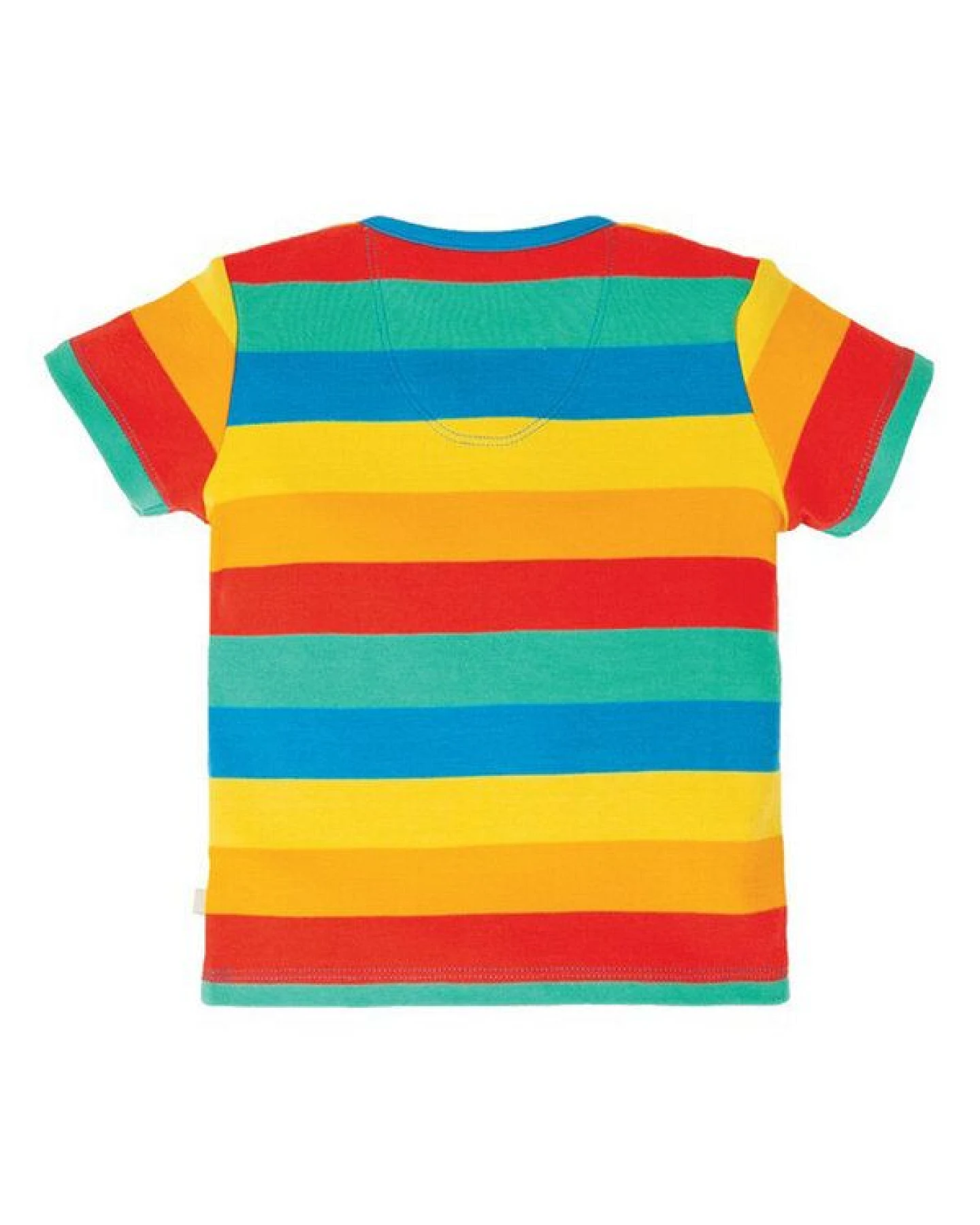 Frugi T-Shirt Rainbow Multistripe Sun – Ansicht 3