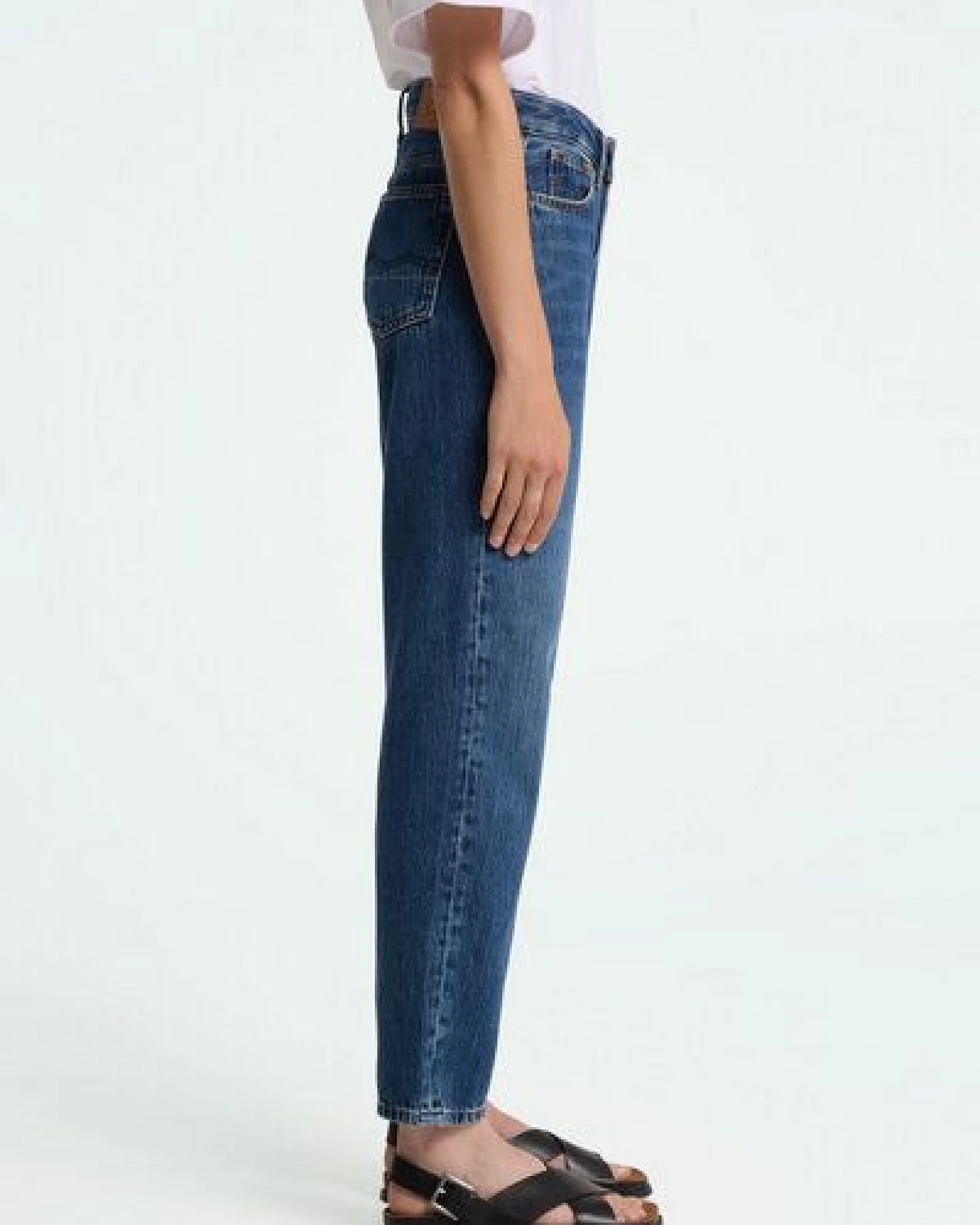 Kings Of Indigo Jeans Caroline Cropped - Mid Rise Tapered - Lewisboro Mid Used – Ansicht 3