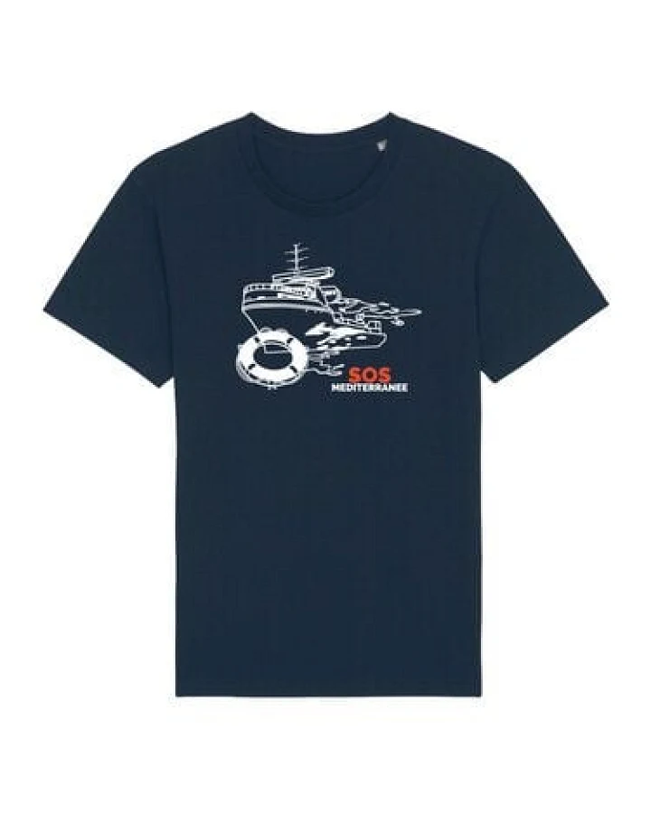 SOS MEDITERRANEE Unisex T-Shirt OCEAN VIKING dunkelblau